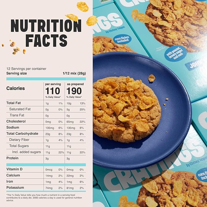 Cravings by Chrissy Teigen 9-Piece Bundle with 18 oz Coconut Key Lime Cake Mix (Pack of 3) 18.75 oz Banana Bread Mix (Pack of 3) &amp 12.1 oz Peanut Butter Oatmeal Brown Sugar Cookie Mix