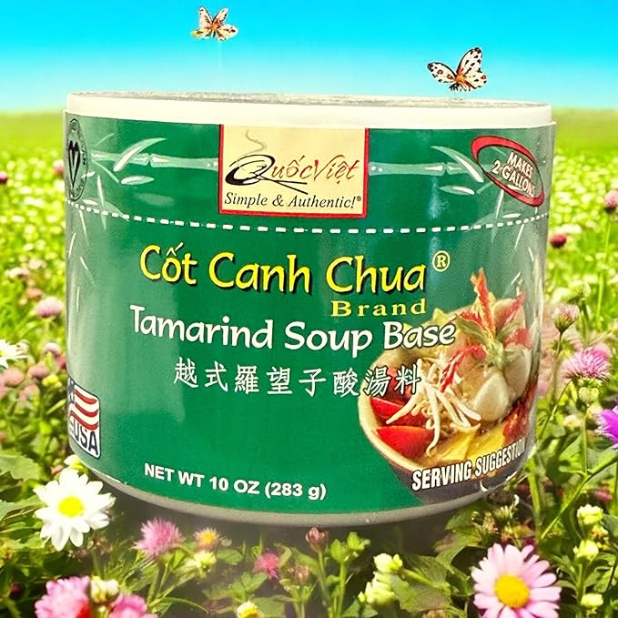 Combo - Tamarind Soup Base and Thai Tom Yum Soup Base - Cot Canh Chua and Cot Lau Thai Lan Tom Yum - 10 Oz per Jar with 2 Jars per Order - Product of USA