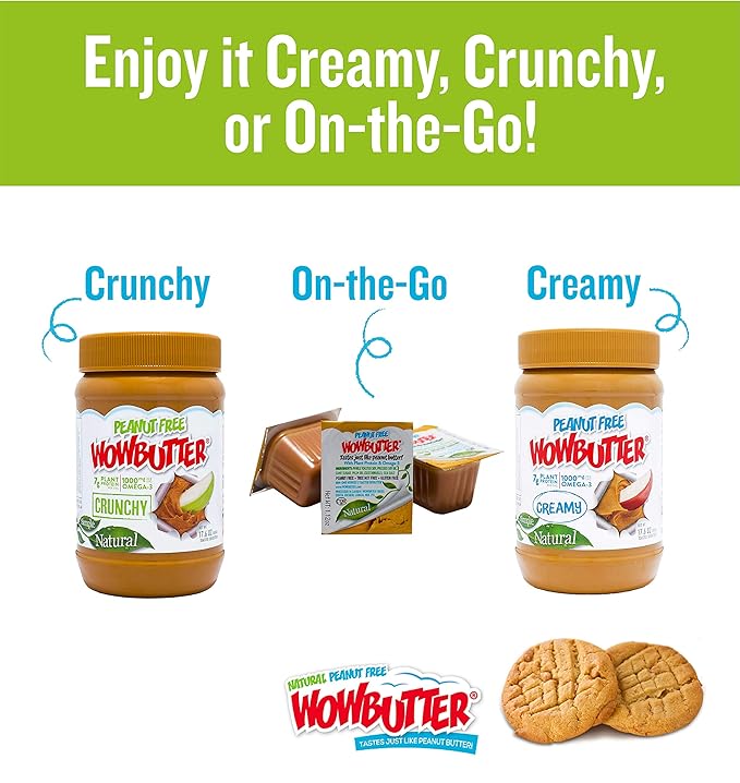 Wowbutter Natural Peanut Free Creamy 4.4lb Jars 2 Pack