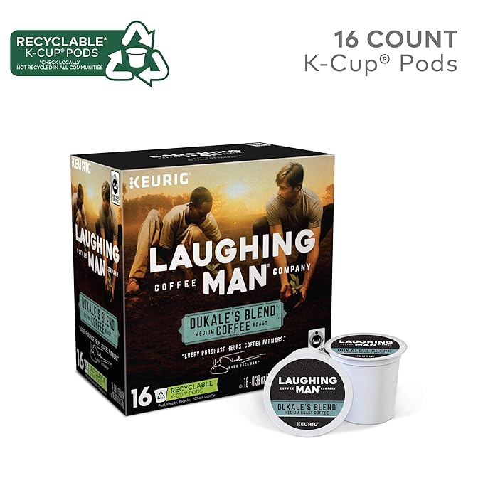 Laughing Man Dukale's Blend Single-Serve Keurig K-Cup Pods Medium Roast Coffee 16 Count