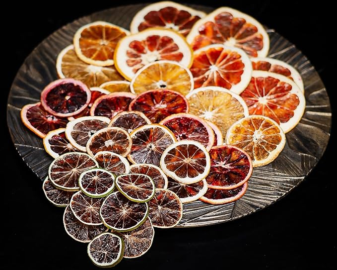 Garnishes &amp Dreams Citric Mix (9.5oz) – Dehydrated Lime Grapefruit Blood Orange &amp Orange Slices for Cocktails Mixology &amp Desserts Natural Citrus Garnish No Sugar Added Vegan Fruit Wh