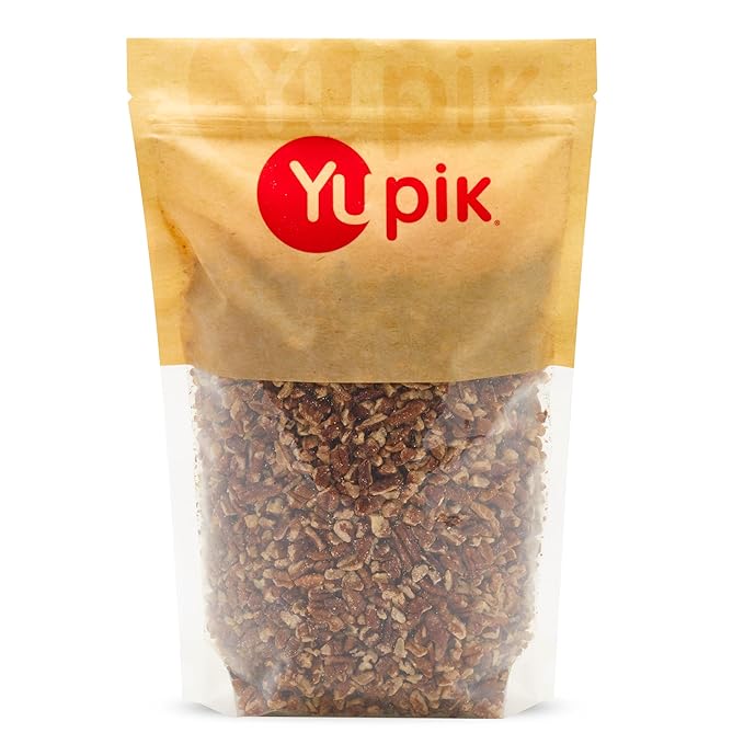 Yupik Raw Pecans Medium Pieces 2.2 lb (35.2 oz) Kosher Gluten-Free Vegan Chopped Crunchy Nuts Unsalted Unroasted Source of Fiber Healthy Snacks Ideal for Baking Cooking &amp Topping