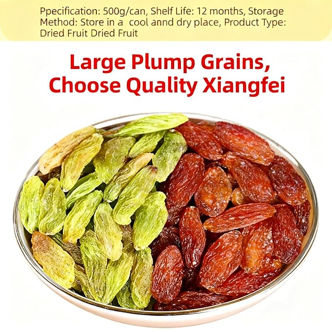 Three Color Seedless Dried Grapes Snack - Soft &amp Sweet No Washing Needed Ready To Eat For Baking Oatmeal Yogurt Bulk Pack