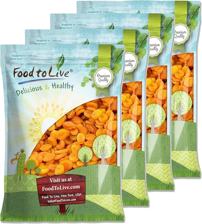 Food to Live Dried Apricots 28 Pounds – Kosher Vegan Bulk Product of Turkey