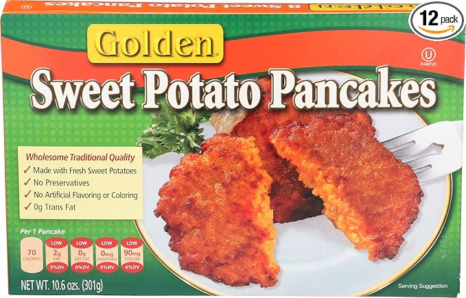 GOLDEN Pancake Potato Sweet 10.6 Ounce (Pack of 12)