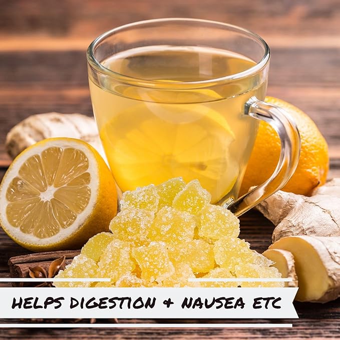 Crystallized Ginger Dices by It's Delish 2.5 Lbs Jumbo Container | Candied Dried Ginger Fruit Chews Natural Candy Ginger Root with Sugar Crystals Unsulphured No Color Added - Healthy Snack Vegan