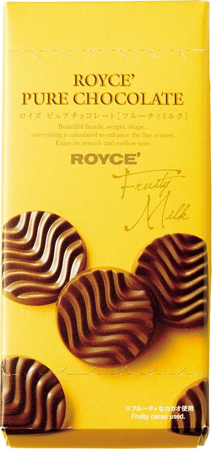 ROYCE' Pure Chocolate Fruity Milk - Milk Chocolates | Gourmet Snack for Gifting &amp Indulging | Japanese Chocolate from Hokkaido (20 Pieces of Chocolate)