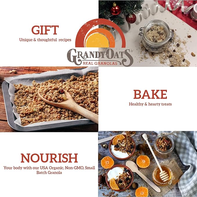 GrandyOats Classic Granola Certified Organic 12oz bags (Pack of 3)