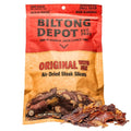 Biltong Depot Original Beef Biltong Slices with Fat – 8oz | Air-Dried Beef Jerky Snack | High Protein | Zero Sugar | Keto &amp Paleo Friendly | Gluten Free | No Artificial Preservatives | No MSG