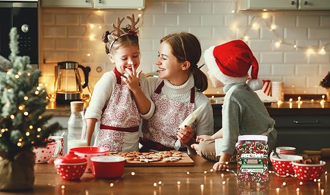 Christmas Sprinkles Bulk - 1.6 Pounds - Holiday Jimmies - Red White and Green Xmas Baking Toppings for Cookies Cakes Cupcakes and More!