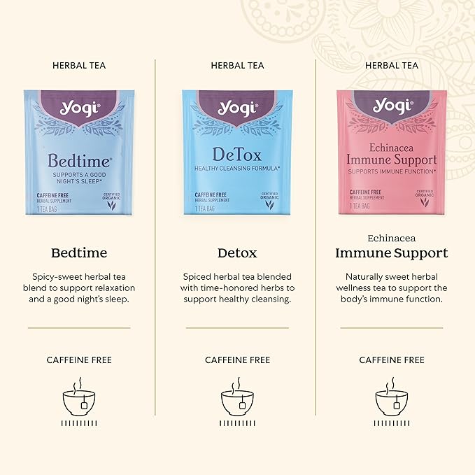 Yogi Organic Tea Sampler Gift Box (45 Tea Bags) Assorted Delicious Wellness Blends - 9 Favorite Herbal Green &amp Black Varieties | Gift Box 9 Favorite Assorted Delicious Wellness Teas