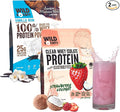 WILD SOCIETY Clear Isolate + Whey Concentrate Super Combo - Strawberry Coconut Clear Whey + Vanilla Bean Whey Concentrate
