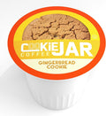 Cookie Jar Gingerbread Cookie Coffee Pods 40 Single-Serve Pods Compatible with Keurig K Cup Brewers Gingerbread Flavor Convenient Brewing Smooth Aroma