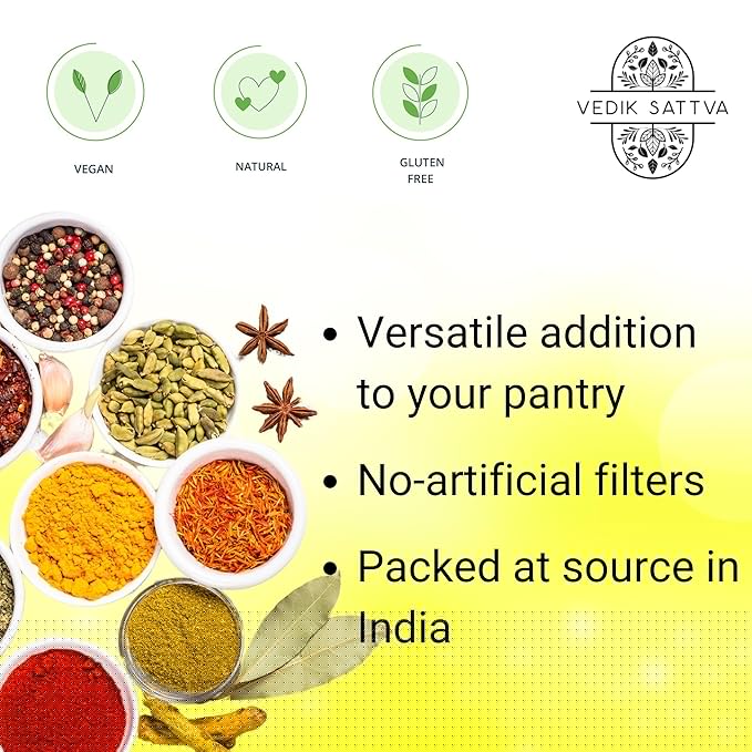 VEDIK SATTVA All Natural Lemon Pepper Seasoning 5.29 OZ / 150 GM | Set Of 1 Box
