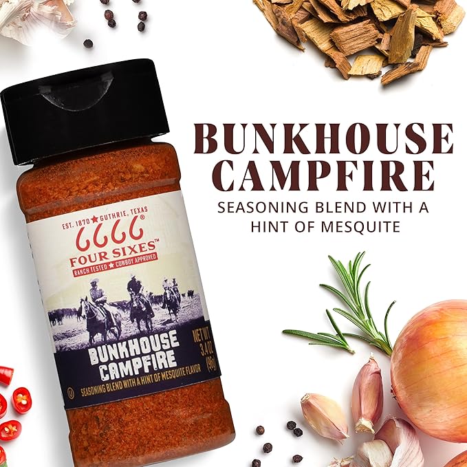 6666 Four Sixes Bunkhouse Campfire Seasoning 6 Ounce (Pack of 6)