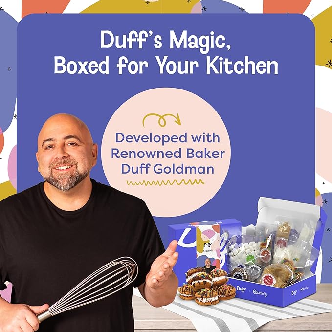 Baketivity x Duff Goldman S’mores Sandwich Cookies Kit Kids Baking Set Cooking Kits for Kids with Premeasured Ingredients Decorating Supplies STEM Activities - Baking Sets for Girls Boys Ages 6-12