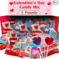 Valentine's Candy Mix 5 Lbs Bulk Individually Wrapped Valentine's Candy Assortment Purple Red Heart Lollipops Twizzles Swetarts Classroom Exchange Candy Kids Valentine's Candy