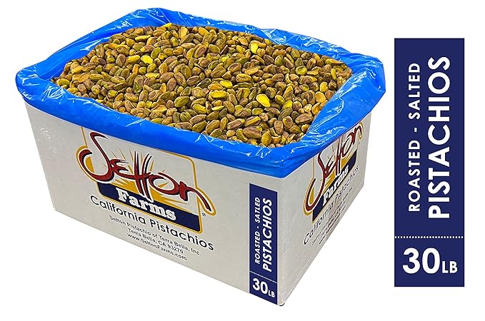 Pistachios Shelled Dry Roasted Salted 30 Lbs. Bulk Case Kosher