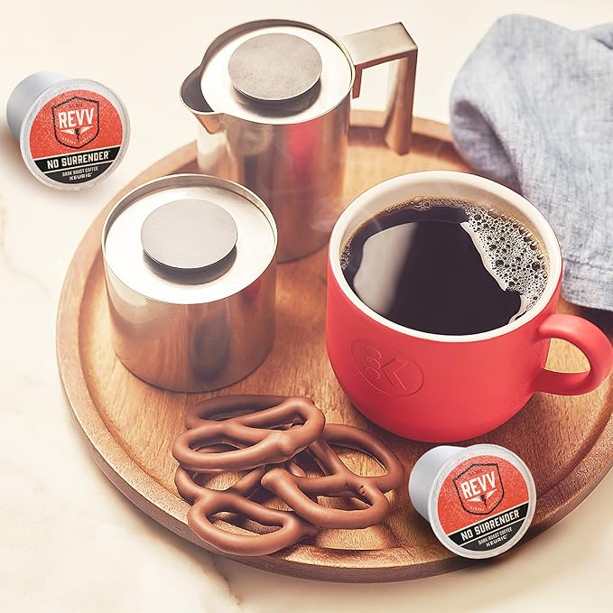 REVV No Surrender Keurig Single-Serve K-Cup Pods Dark Roast Coffee 96 Count