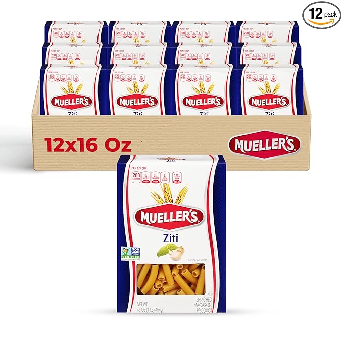 Mueller's Ziti 16-Ounce Boxes (Pack of 12)