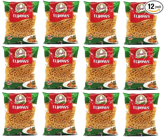 Elbows Pasta ByBesler 100% Durum Wheat 16 Oz Pack of 12