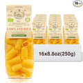 Morelli Organic Gluten Free Pasta Noodles Paccheri - Italian Gourmet Organic Large Circle Tube Made from Corn and Rice Imported Pasta from Italy - 8.8 oz - Pack of 16