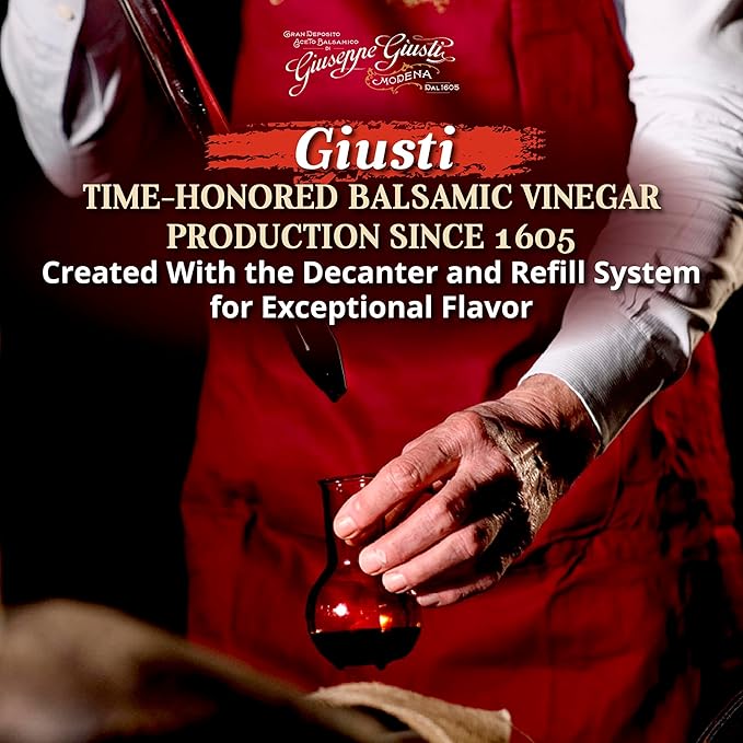 Giusti - Tasting Set - Balsamic Vinegar of Modena Historical Collection and White Condiment - Includes Spoons and Napkins - 6x 100ml