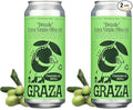 Graza Drizzle Extra Virgin Olive Oil Finishing Oil - High Polyphenol Early Harvest EVOO Finishing Oil in a Squeeze Bottle - Single Farm Olives from Spain - 16.9 Fl Oz (500ml) Refill Can (Pack of 2)