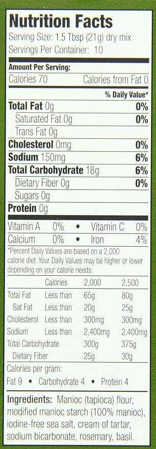 Chebe Bread Focaccia Flat Bread Mix Gluten Free 7.5-Ounce Bags (Pack of 8)