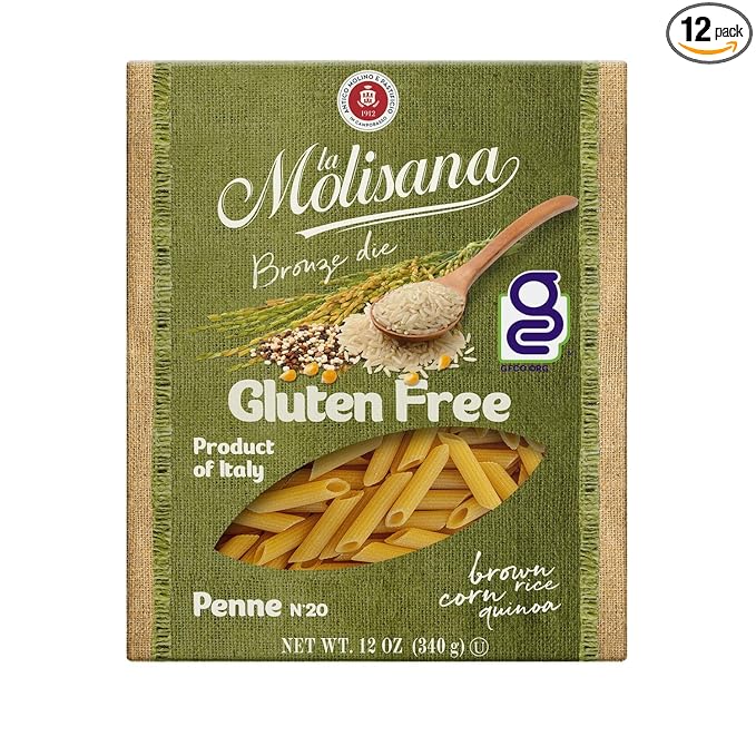 La Molisana Penne Gluten Free USA 20 340 Gram (Pack of 12)