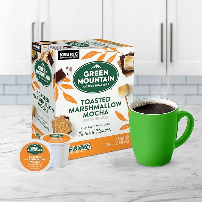 Green Mountain Coffee Roasters Toasted Marshmallow Mocha Keurig Single-Serve K-Cup Pods Light Roast Coffee 96 Count (4 Packs of 24)