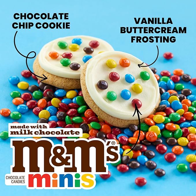 Cheryl's Cookies Chocolate Chip Cookies with M&ampM’S® Minis Milk Chocolate Candies Buttercream-Frosted Kosher Signature Gift Box Individually Wrapped Gourmet Handmade Any Occasion Family Fr