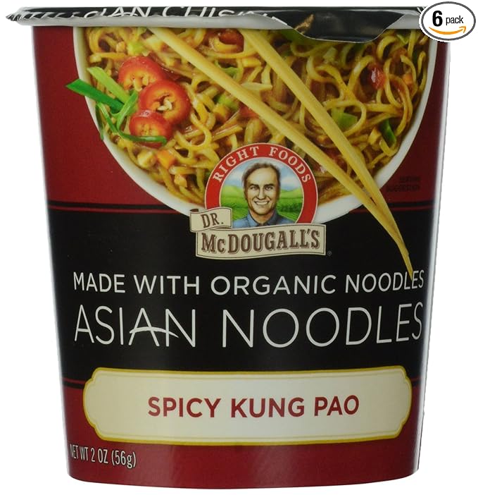 Dr. McDougall's Right Foods Asian Entree Spicy Kung Pao Noodle 2-Ounce Packages (Pack of 6)
