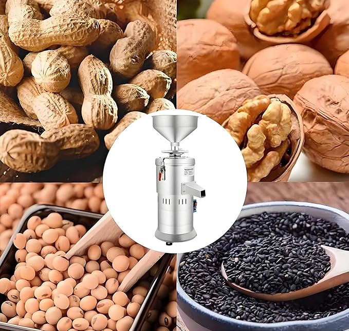1100W High Efficiency Peanut Butter Maker 2850r/min Multifunctional Nut Butter Grinder &amp Sesame Paste Machine Easy to Clean Quiet Operation 15Kg/H for Home Kitchen Use