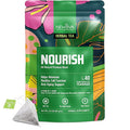 Newjiva Nourish Herbal Tea - 40 Tea Bags Per Pack - All Natural - Includes Green Tea Bacopa monnieri (Brahmi) Ashwagandha Turmeric White Tea &amp more - GMP Certified Facility