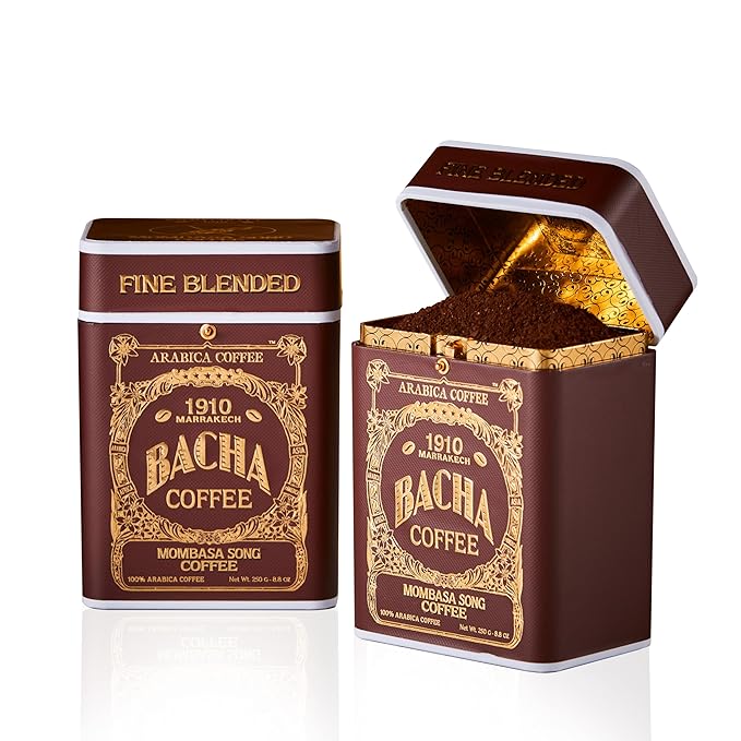Bacha Coffee | Mombasa Song Fine Blended Ground Beans Medium Roast 100% Arabica Specialty Coffee 250g Signature Nomad Collection Gift Box