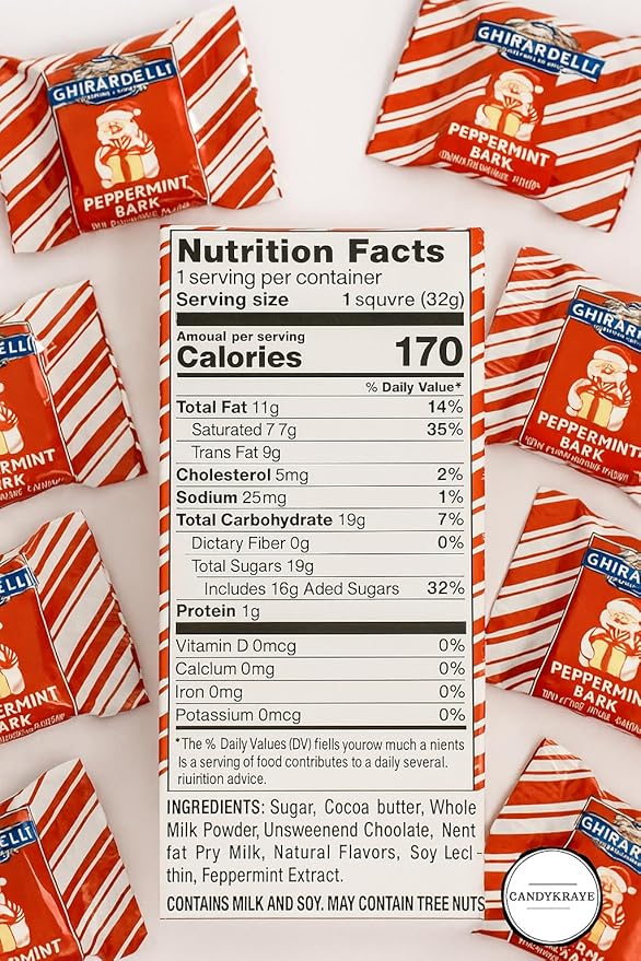 Ghrardlli Peppermint Bark Snowman Squares – Individually Wrapped Holiday Chocolates – White Chocolate with Peppermint Crunch – 1 lb Bulk Pack (Approx. 22–26 Squares) – Perfect for Christmas Gifts Sto