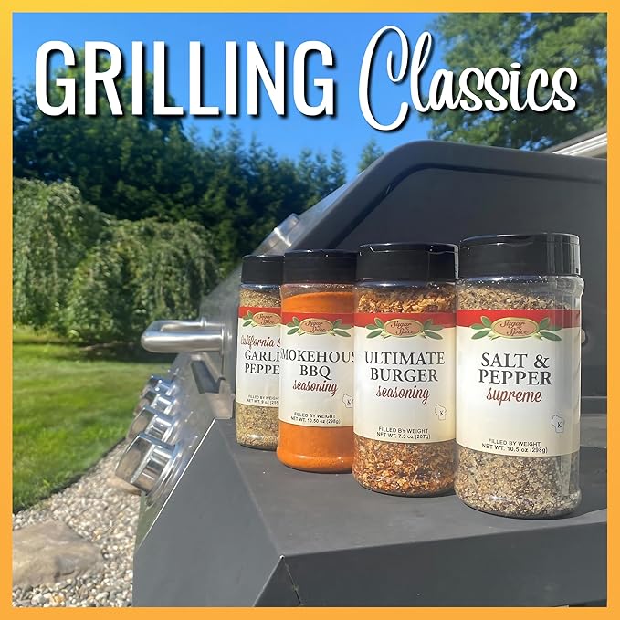 Sugar 'N Spice Grilling and Cooking Combo Set (Ultimate Burger Smokehouse BBQ Garlic Pepper Salt &amp Pepper)