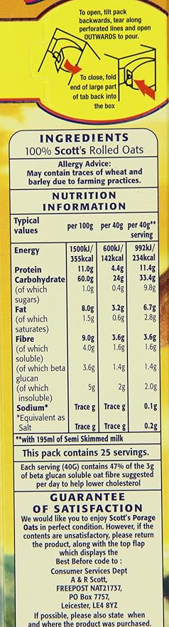 Scotts Old Fashioned Oats 1 kg (Pack of 12)