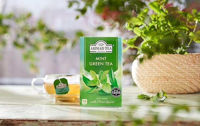 Ahmad Tea Mint Green Tea (formerly Mint Mystique) Flavored Green Tea with Mint Leaves 20ct (Pack of 6)