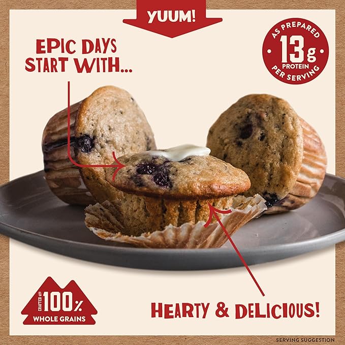 Kodiak Cakes Muffin Mix Blueberry 14 Ounce Pack of 6