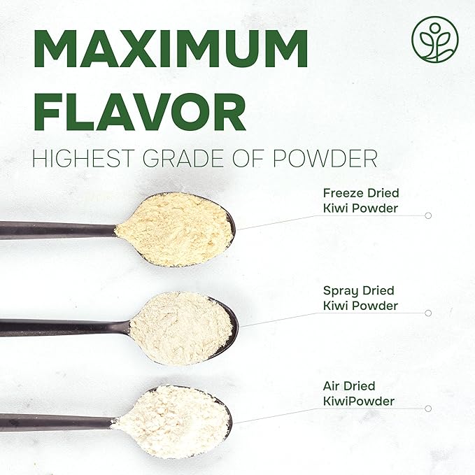 Jungle Powders Organic Kiwi Fruit Powder 5 Ounce Bag Freeze Dried Kiwi Organic Smoothie 3rd Party Lab Tested Kiwis No Added Sugar Whole Fruit Powder for Baking Flavoring Freeze Dry Extract for Baking