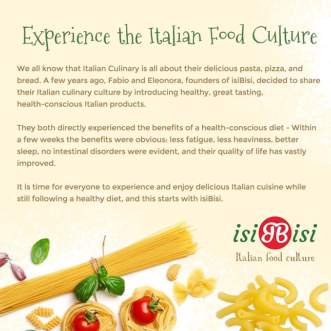 isiBisi Gluten-Free Elbow Pasta 5-Pack - Artisanal Corn and Rice Noodles - Non GMO Vegan Made in Italy (1/2-Pound)
