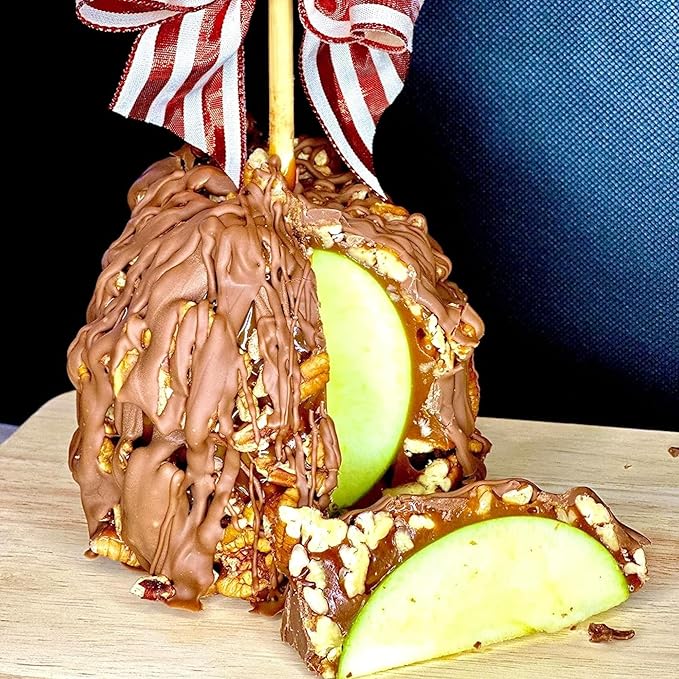 TV's Deli &amp Diner Gourmet Jumbo Caramel Apple | Caramel Toasted Pecans &amp Milk Chocolate | Handmade &amp Freshly Prepared (Pecan Milk Chocolate)
