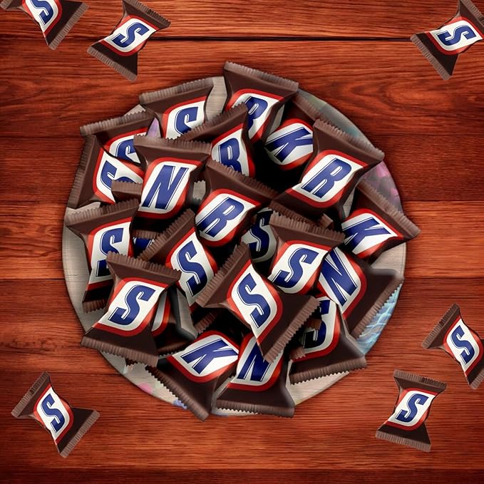 Easter ASSORTIT X Snickers Miniatures Peanut Caramel Candy Bars Individually Wrapped Bulk 1.5 Lbs 75+ Pcs Perfect for Trick Or Treat Parties Pinata Fillers (24-Oz)
