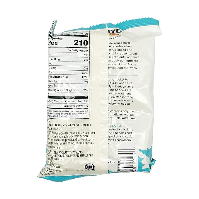 Koyo Ramen Soup Buckwheat Shoyu Made With Organic Noodles No MSG No Preservatives Vegan 2.1 Ounce (Pack of 12)