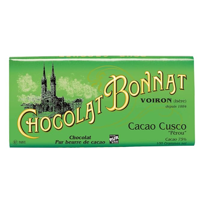 Chocolat Bonnat Cacao Cusco Peru 75% Dark Chocolate Bar