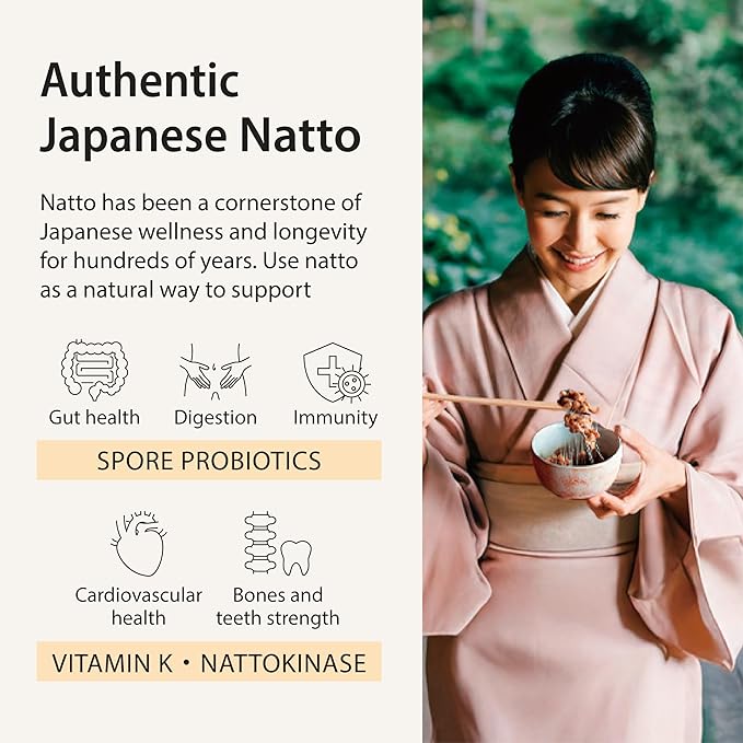 sonomono Japanese Natto Mild Flavor Fermented Soybean Powder. Traditional superfood Freeze-Dried Non-GMO Vegan. Natural Source of Probiotics Prebiotics Vitamin K. Made in Japan 60 g