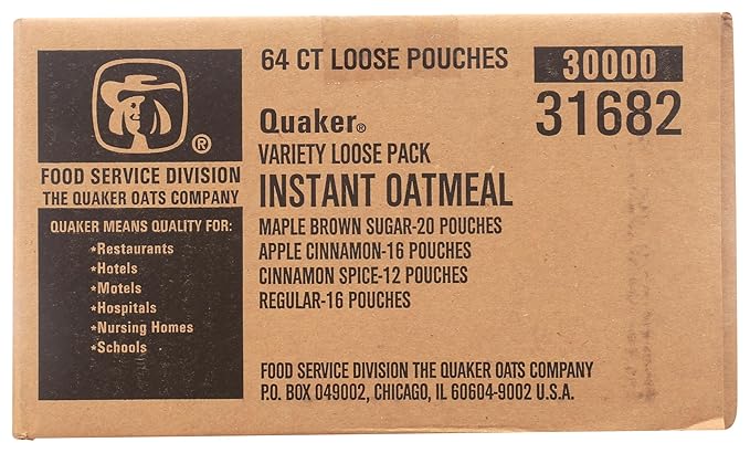 Quaker Oatmeal Variety 1.51 Oz. 64/Carton