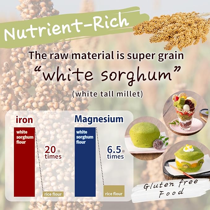 3 Packs (3 x 2.8oz) GMO-Free Japanese Steamed Bun Sorghum Flour Mix Gluten-Free Microwaveable (3 x 2.8oz Matcha)